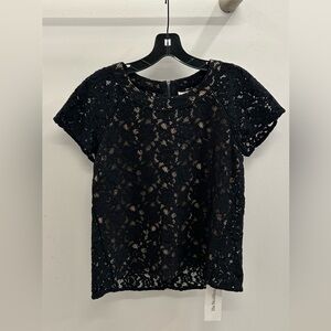 Sea New York Black Lace Short Sleeve Top 4